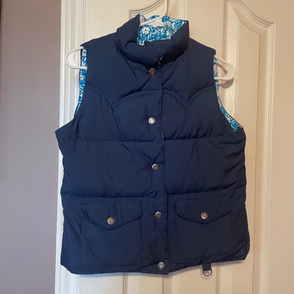 Reversible Down Floral Vest